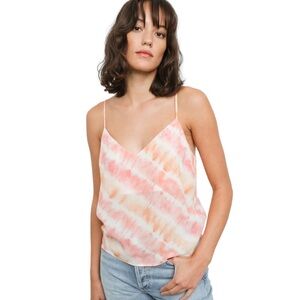 Rails Luxe Satin Paola Cami in Sunset Tie-Dye Print. Size M.